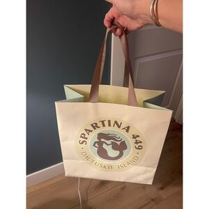 Spartina 449 Daufuskie Island Mermaid Logo Paper Shopping Bag Ribbon Handles